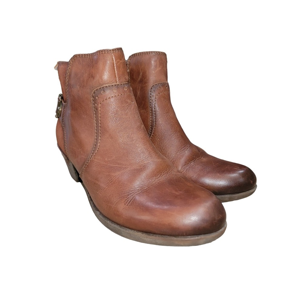 Pikolinos Women's Rotterdam Brown Leather Ankle Bootie Boots Sz 40 EU/ 9.5-10 US